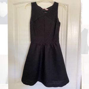 Black Tea Dress w Bow - S